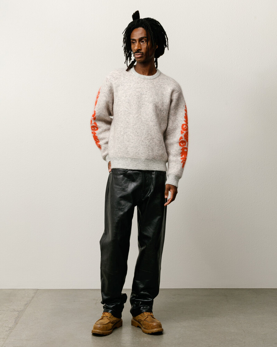 pantalon classique en cuir