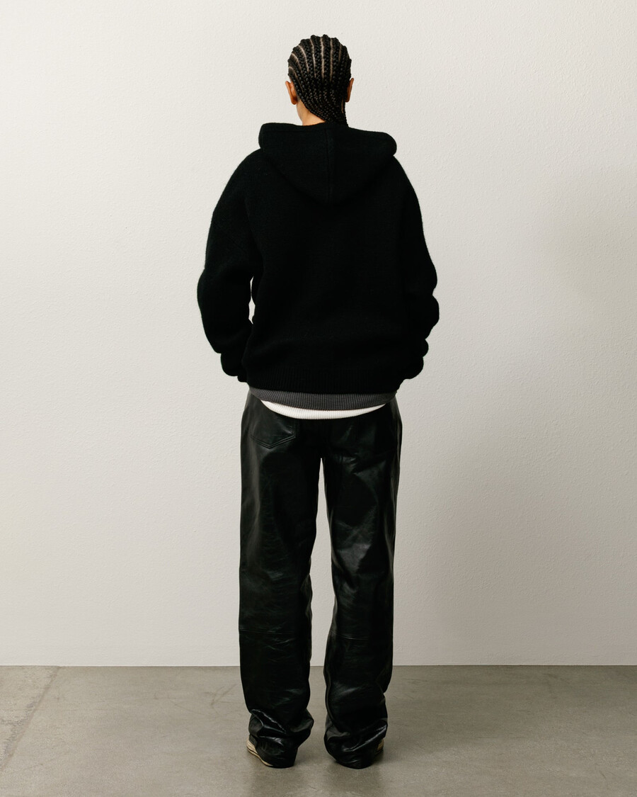 pantalon classique en cuir