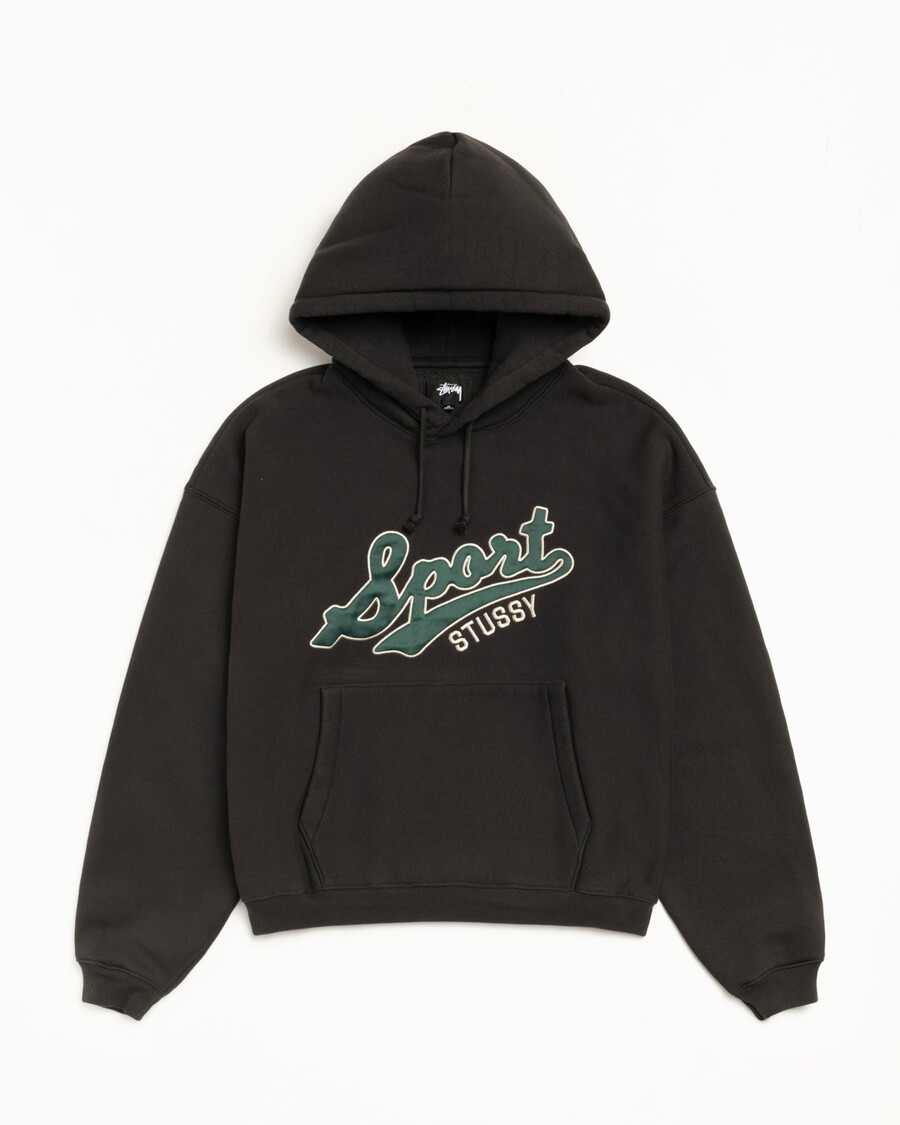 sweat à capuche à patchs en satin